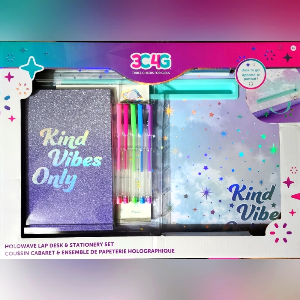 ** Brand New ** 3C4G Three Cheers For Girls - Holowave Lap Desk & Stationery Set